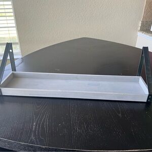 Rustic gray and black decorative shelf 28 inches long by 7 inches wide